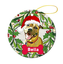 Load image into Gallery viewer, Your Dog Personalised Porcelain Christmas Ornament
