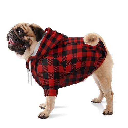 Red Flanno Dog Hoodie