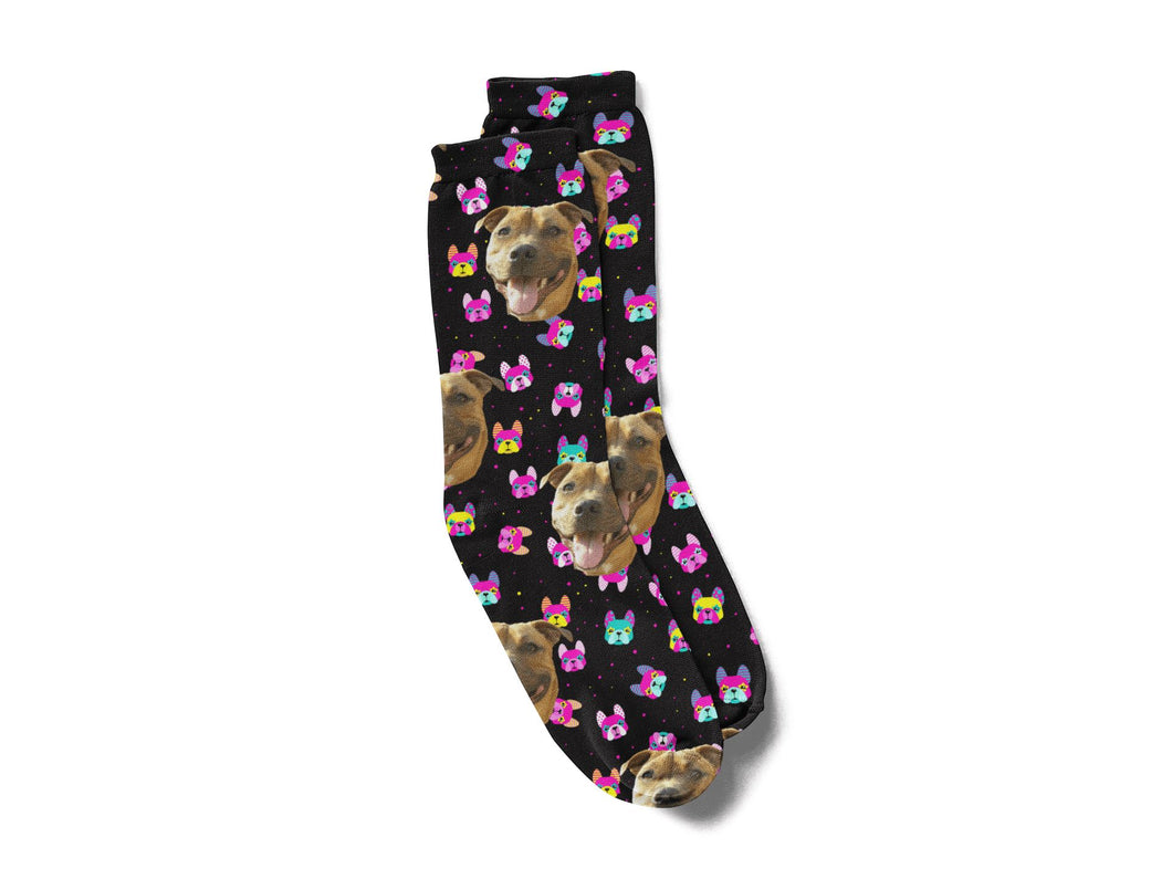 socks with dog face