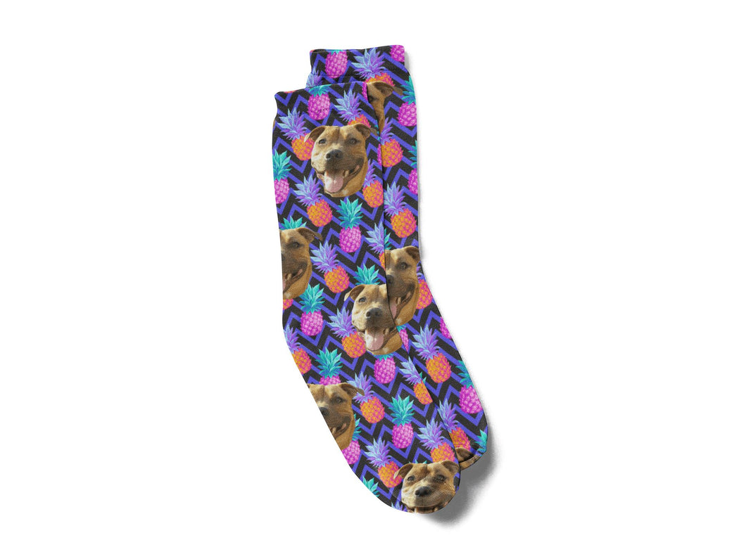 socks with dog face