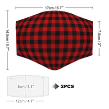 Load image into Gallery viewer, Custom face mask Australia Red Flannel
